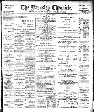cover page of Barnsley Chronicle published on May 4, 1901