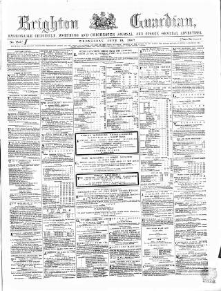 cover page of Brighton Guardian published on June 18, 1862