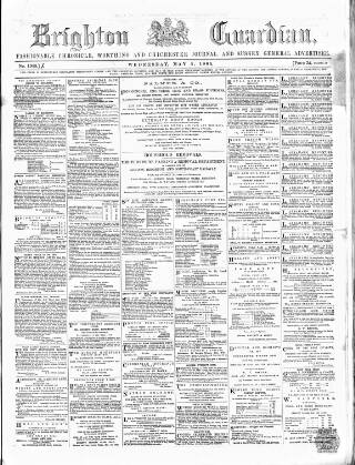 cover page of Brighton Guardian published on May 4, 1864