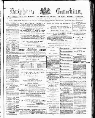 cover page of Brighton Guardian published on May 2, 1877
