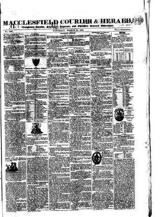 cover page of Macclesfield Courier and Herald published on March 19, 1836