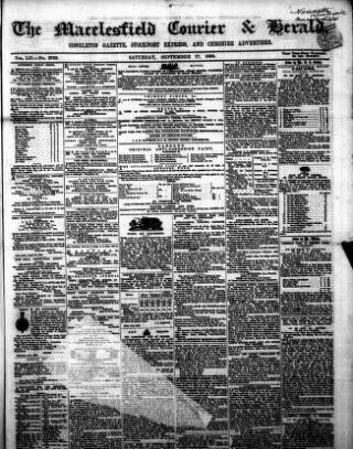 cover page of Macclesfield Courier and Herald published on September 17, 1859