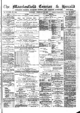 cover page of Macclesfield Courier and Herald published on February 2, 1889