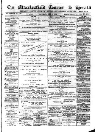 cover page of Macclesfield Courier and Herald published on May 4, 1889