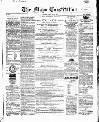cover page of Mayo Constitution published on May 2, 1865