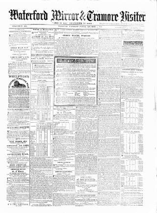 cover page of Waterford Mirror and Tramore Visitor published on November 2, 1870