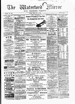 cover page of Waterford Mirror and Tramore Visitor published on May 2, 1901