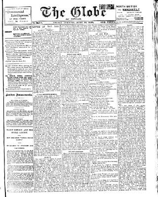 cover page of Globe published on June 18, 1909