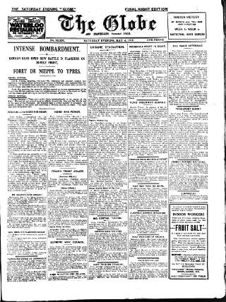 cover page of Globe published on May 4, 1918