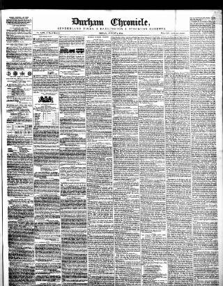 cover page of Durham Chronicle published on August 2, 1844