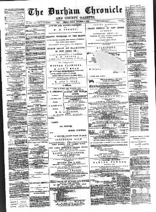cover page of Durham Chronicle published on November 2, 1888