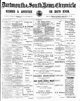 cover page of Dartmouth & South Hams chronicle published on May 2, 1902