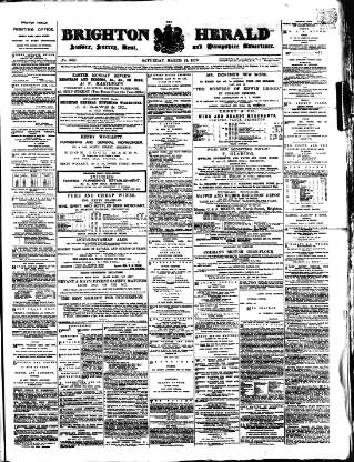 cover page of Brighton Herald published on March 19, 1870