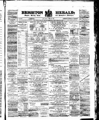 cover page of Brighton Herald published on June 18, 1881