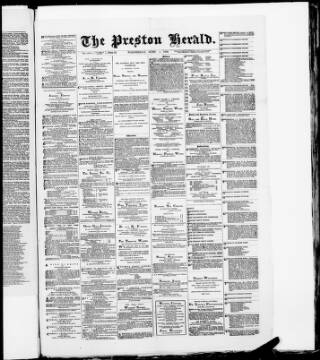 cover page of Preston Herald published on June 18, 1879
