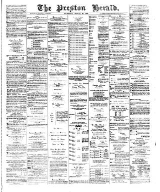 cover page of Preston Herald published on March 19, 1887