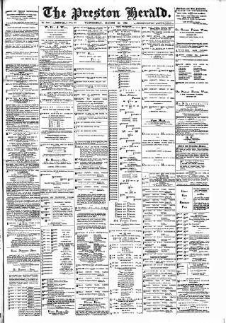 cover page of Preston Herald published on March 19, 1890