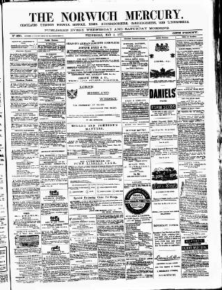 cover page of Norwich Mercury published on May 2, 1877