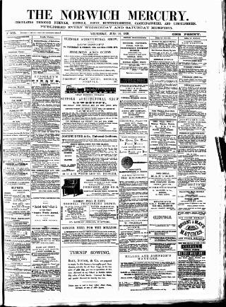 cover page of Norwich Mercury published on June 18, 1879