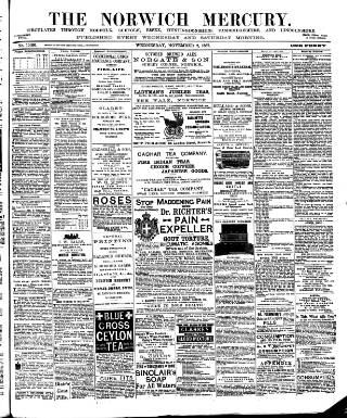 cover page of Norwich Mercury published on November 2, 1887