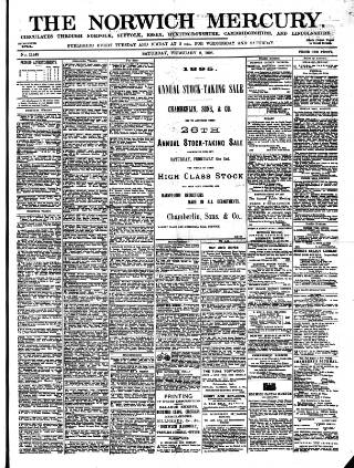 cover page of Norwich Mercury published on February 2, 1895