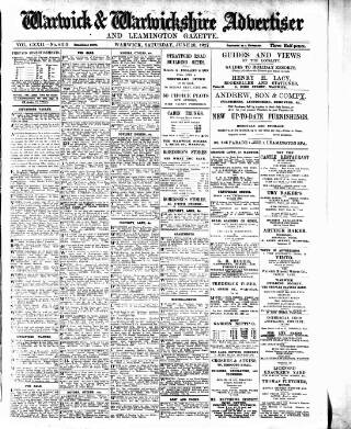 cover page of Warwick and Warwickshire Advertiser published on June 18, 1927