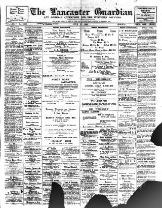 cover page of Lancaster Guardian published on June 18, 1910
