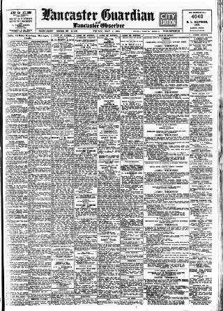 cover page of Lancaster Guardian published on May 4, 1951