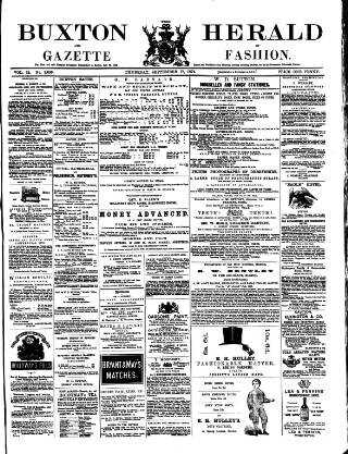 cover page of Buxton Herald published on September 17, 1874