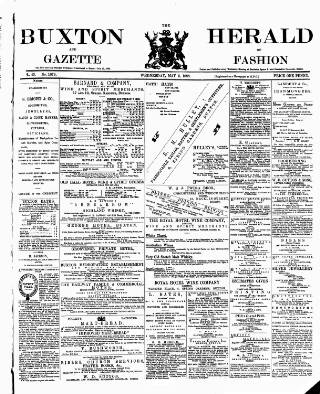 cover page of Buxton Herald published on May 2, 1888