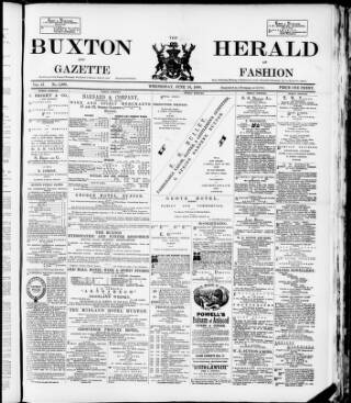 cover page of Buxton Herald published on June 18, 1890