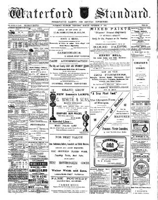 cover page of Waterford Standard published on September 17, 1902