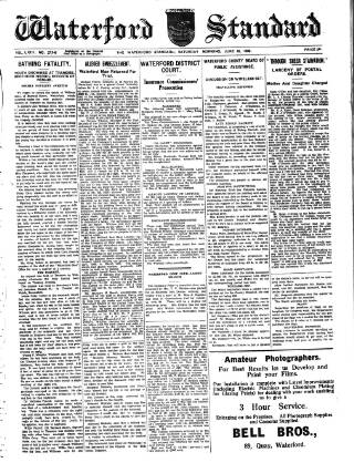 cover page of Waterford Standard published on June 18, 1932