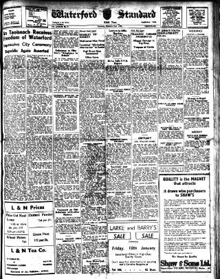cover page of Waterford Standard published on February 2, 1946