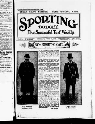cover page of Illustrated Police Budget published on June 18, 1912