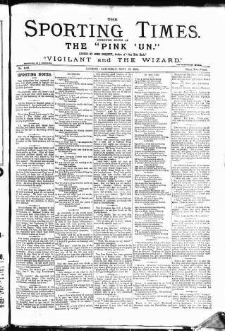 cover page of Sporting Times published on September 17, 1898