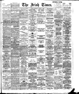 cover page of Irish Times published on August 2, 1902