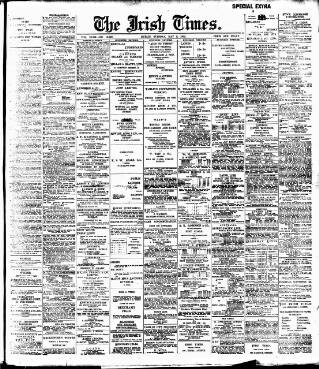 cover page of Irish Times published on May 2, 1905