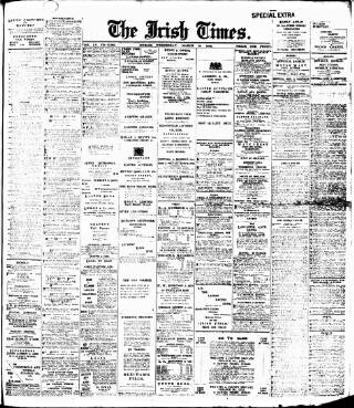 cover page of Irish Times published on March 19, 1913