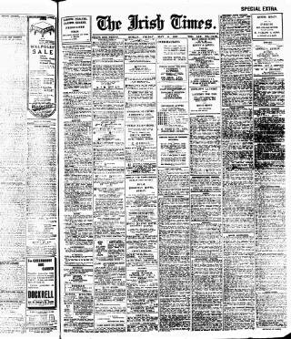 cover page of Irish Times published on May 4, 1917