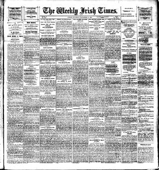 cover page of Weekly Irish Times published on September 17, 1892