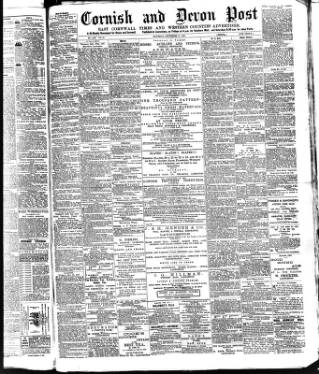 cover page of Cornish & Devon Post published on September 17, 1887