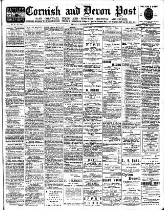 cover page of Cornish & Devon Post published on November 2, 1895