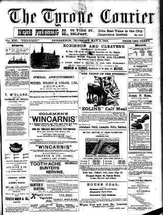 cover page of Tyrone Courier published on May 2, 1901