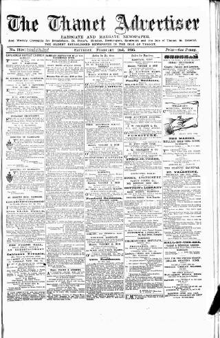 cover page of Thanet Advertiser published on February 2, 1895