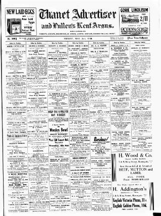 cover page of Thanet Advertiser published on May 2, 1930