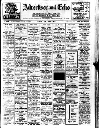 cover page of Thanet Advertiser published on June 18, 1937