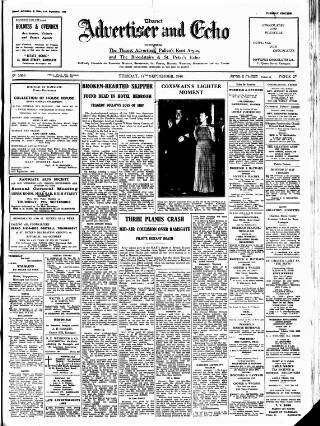 cover page of Thanet Advertiser published on September 17, 1946