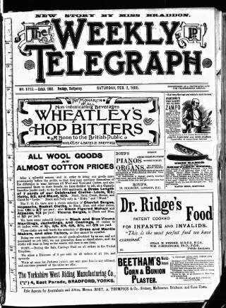 cover page of Sheffield Weekly Telegraph published on February 2, 1895