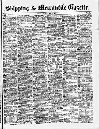 cover page of Shipping and Mercantile Gazette published on May 4, 1872